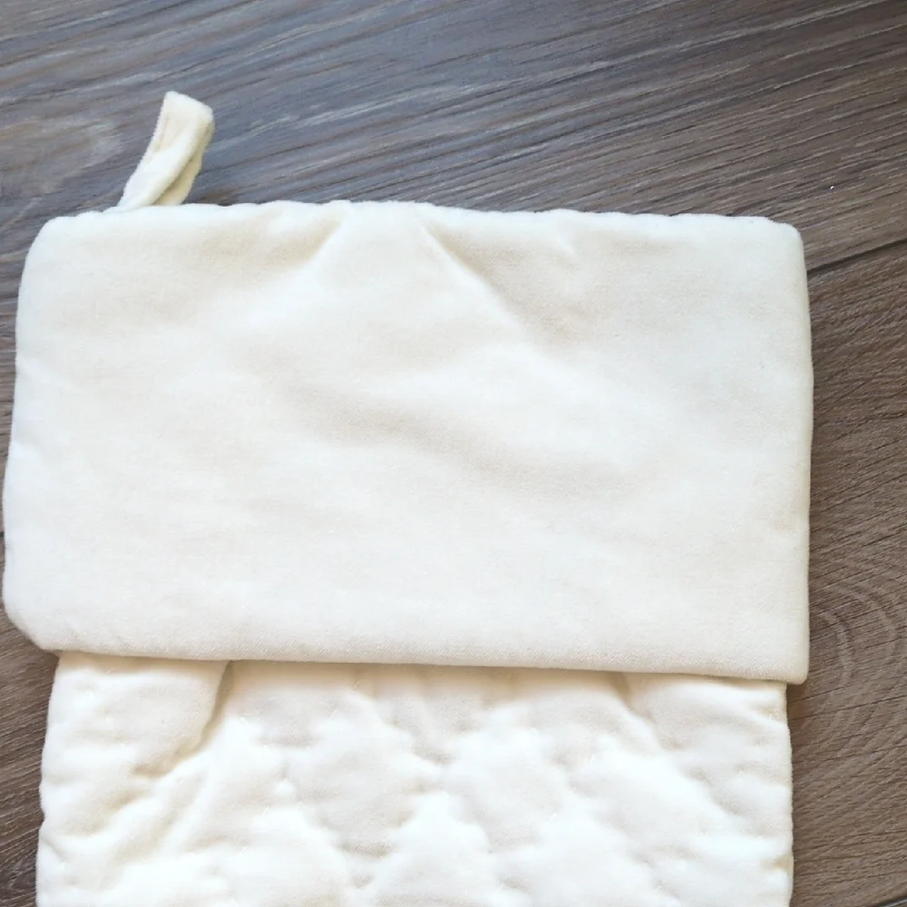 Pottery Barn Holiday Christmas Stockings - Quilted Velvet White Cream‎